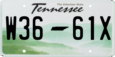 TN license plate W3661X