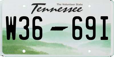 TN license plate W3669I