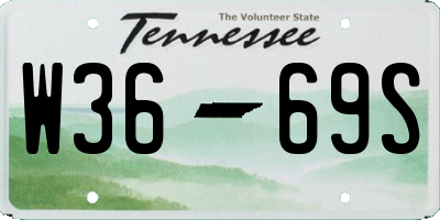 TN license plate W3669S