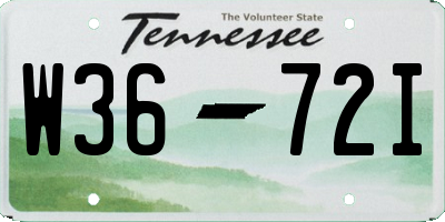 TN license plate W3672I
