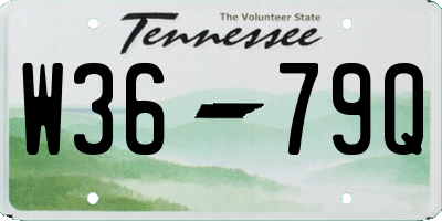 TN license plate W3679Q