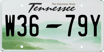 TN license plate W3679Y