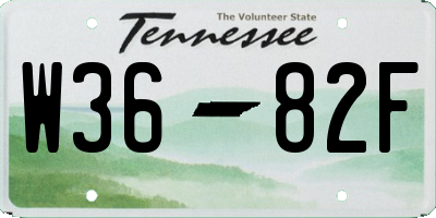 TN license plate W3682F