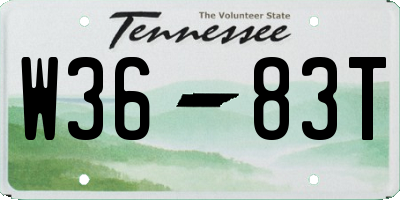 TN license plate W3683T