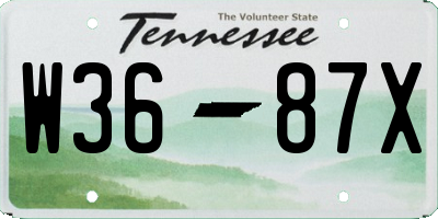 TN license plate W3687X