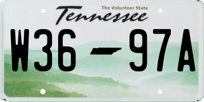 TN license plate W3697A