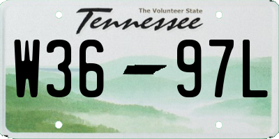 TN license plate W3697L