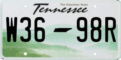 TN license plate W3698R