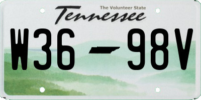 TN license plate W3698V