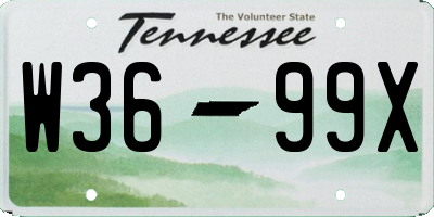 TN license plate W3699X