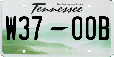 TN license plate W3700B