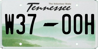 TN license plate W3700H
