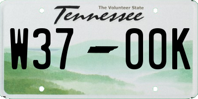 TN license plate W3700K