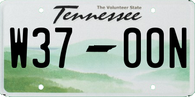 TN license plate W3700N
