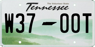 TN license plate W3700T