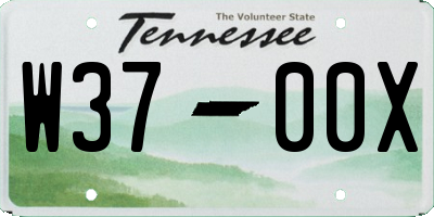 TN license plate W3700X