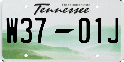 TN license plate W3701J