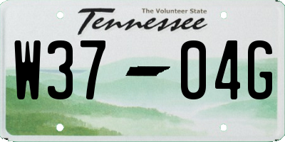 TN license plate W3704G