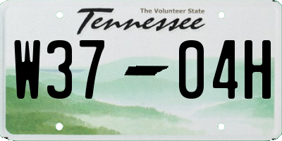 TN license plate W3704H