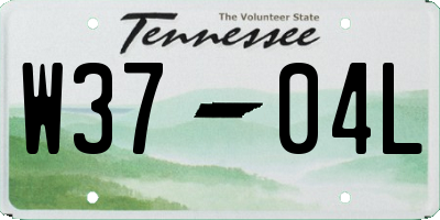 TN license plate W3704L