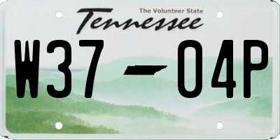 TN license plate W3704P