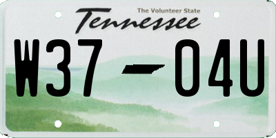 TN license plate W3704U