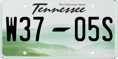TN license plate W3705S