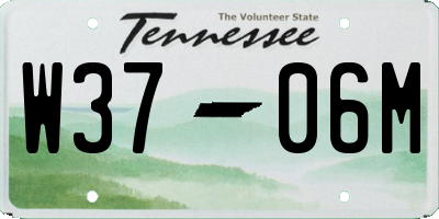 TN license plate W3706M