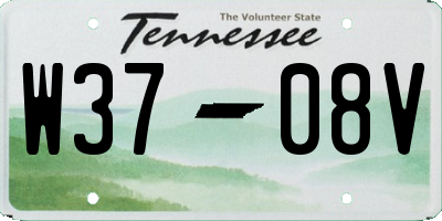 TN license plate W3708V