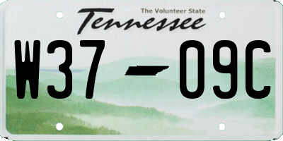 TN license plate W3709C