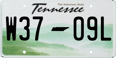 TN license plate W3709L