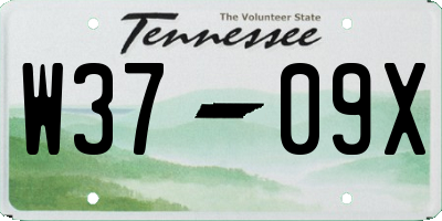 TN license plate W3709X