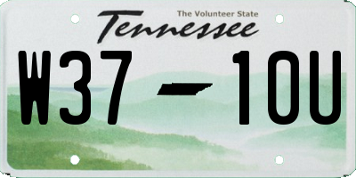 TN license plate W3710U