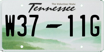 TN license plate W3711G