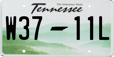 TN license plate W3711L