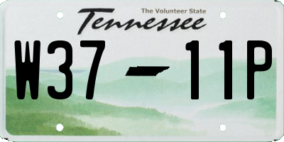 TN license plate W3711P