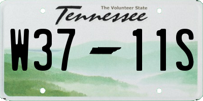 TN license plate W3711S