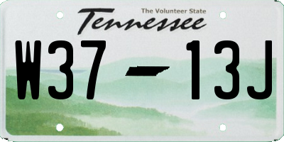 TN license plate W3713J
