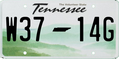 TN license plate W3714G