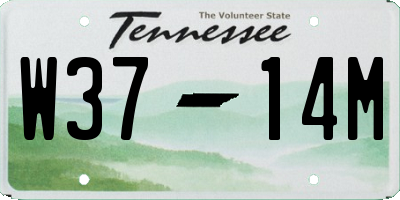 TN license plate W3714M