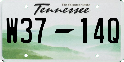 TN license plate W3714Q