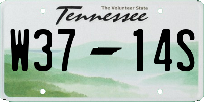 TN license plate W3714S