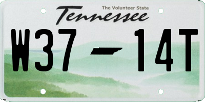 TN license plate W3714T
