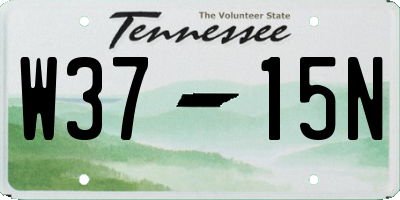 TN license plate W3715N