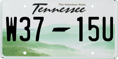 TN license plate W3715U