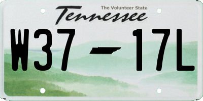 TN license plate W3717L
