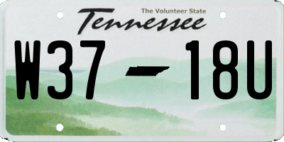 TN license plate W3718U