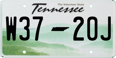 TN license plate W3720J
