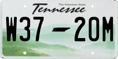 TN license plate W3720M