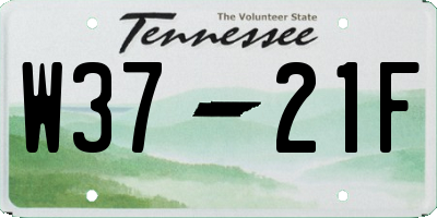 TN license plate W3721F